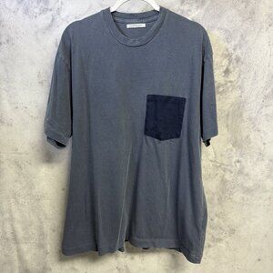John Elliot T Shirt Mens XL 24.5x29.5 Blue Pocket Tee Single Stitch
